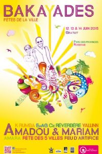 Les Bakayades, fête de la ville. Du 12 au 14 juin 2015 à Le-Grand-Quevilly. Seine-Maritime. 